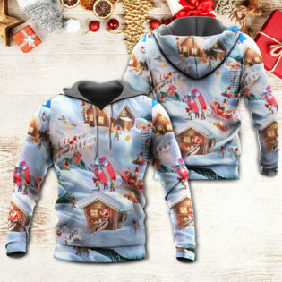 Christmas Santa And Gnome Merry Xmas - Hoodie - Owl Ohh - Owl Ohh
