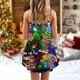 Dinosaur Lover Merry Christmas - V-neck Sleeveless Cami Dress - Owl Ohh - Owl Ohh
