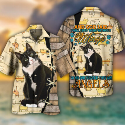 Cat Angels Without Wings - Hawaiian Shirt - Owl Ohh - Owl Ohh