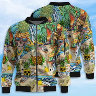 Skull Pineapple Fruit Amazing - Bomber Jacket - Owl Ohh - Owl Ohh