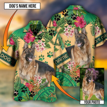 German Shepherd My Lovely Dog Custom Photo Personalized - Hawaiian Shirt - Owl Ohh - Owl Ohh