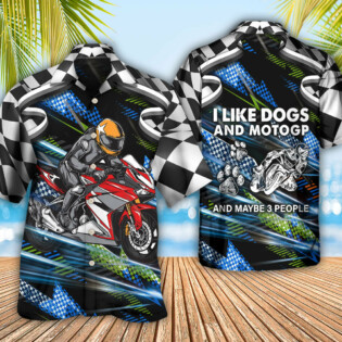 Motorbike Dog I Like Dogs And Motogp - Hawaiian Shirt - Owl Ohh - Owl Ohh