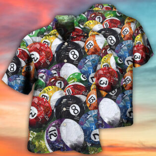 Billiard Balls Playing Pool - Hawaiian Shirt - Owl Ohh - Owl Ohh