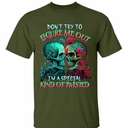DON'T TRY TO FIGURE ME OUT SKULL COTTON SHIRT - TLTR0604233