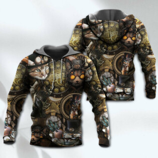 Cat Steampunk Art It's All About Magic - Hoodie - Owl Ohh - Owl Ohh