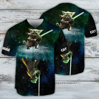 Star Wars Cat Yoda - Baseball Jersey - Owl Ohh-Owl Ohh