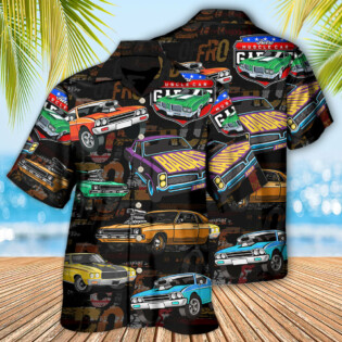 Muscle Car Racing Speed Road - Hawaiian Shirt - Owl Ohh - Owl Ohh