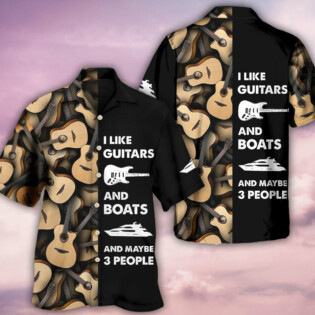 Guitar And Boat I Like - Hawaiian Shirt - Owl Ohh - Owl Ohh