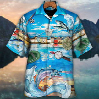 Fishing Flamingo Husband And Wife Fishing Partners For Life Personalized - Hawaiian Shirt - Personalized Photo Gifts for men and women, kids - Owl Ohh