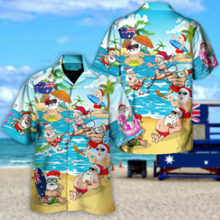Christmas In July Santa Keeping The Christmas Spirit Alive Year Round - Hawaiian Shirt - Owl Ohh-Owl Ohh
