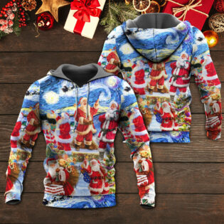 Christmas Santa Snow Night Merry Xmas - Hoodie - Owl Ohh - Owl Ohh