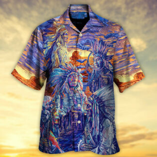 Native American Chief Respect Nature - Hawaiian Shirt - Owl Ohh for men and women, kids - Owl Ohh