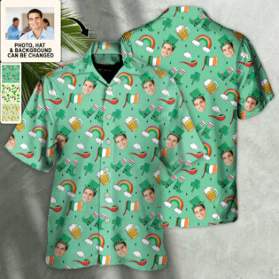 St Patrick's Day Love The Day Went Custom Photo - Hawaiian Shirt - Personalized Photo Gifts for men and women, kids - Owl Ohh