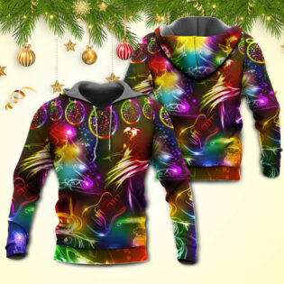Christmas Dancing Santa Claus Tree Snowman Neon Light Style - Hoodie - Owl Ohh - Owl Ohh