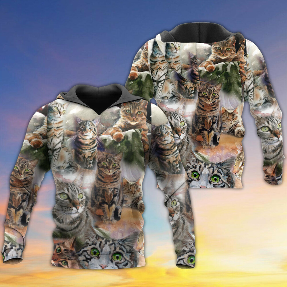 Tabby Cat Art Daily Portrait - Hoodie - Owl Ohh - Owl Ohh