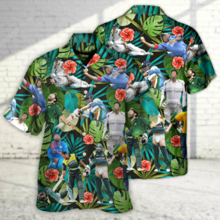 Cricket Sport Funny Play Amazing Tropical Art - Hawaiian Shirt - Owl Ohh for men and women, kids - Owl Ohh