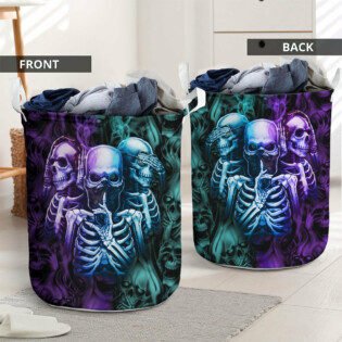 Skull Neither Hear Nor See - Laundry Basket - Owl Ohh - Owl Ohh