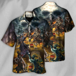 Skull Pirate Skull Treasure Hunting - Hawaiian Shirt - Owl Ohh - Owl Ohh