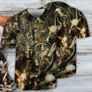 Motorcycle Ride Or Die - Baseball Jersey - Owl Ohh - Owl Ohh