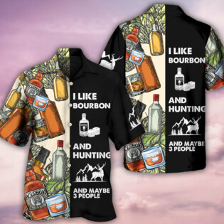 Wine Hunting I Like Bourbon - Hawaiian Shirt - Owl Ohh - Owl Ohh