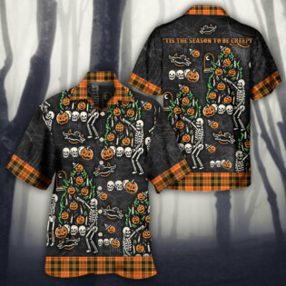 Halloween Skull 'Tis The Season To Be Creepy - Hawaiian Shirt - Owl Ohh - Owl Ohh