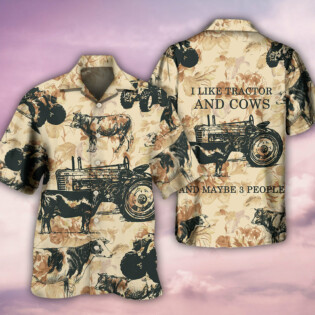 Tractor And Cow I Like - Hawaiian Shirt - Owl Ohh - Owl Ohh