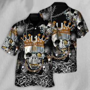Skull Wrestling Chain Oh My Skull - Hawaiian Shirt - Owl Ohh - Owl Ohh
