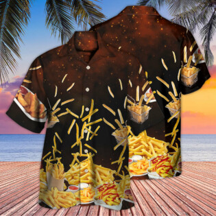 Food French Fries Fast Food Delicious - Hawaiian Shirt - Owl Ohh - Owl Ohh