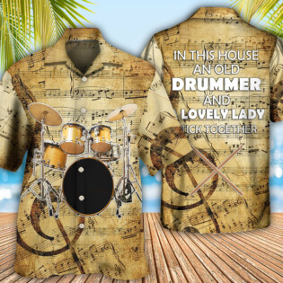 Drum Old Drummer And Lovely Lady Stick - Hawaiian Shirt - Owl Ohh - Owl Ohh