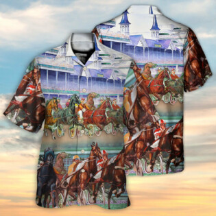 Harness Racing Horse Racing Horse Lover - Hawaiian Shirt - Owl Ohh for men and women, kids - Owl Ohh