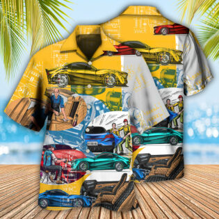 Car Auto Detailing Automobile Center - Hawaiian Shirt - Owl Ohh - Owl Ohh