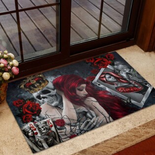 Skull Love Is Life Rose - Doormat - Owl Ohh - Owl Ohh