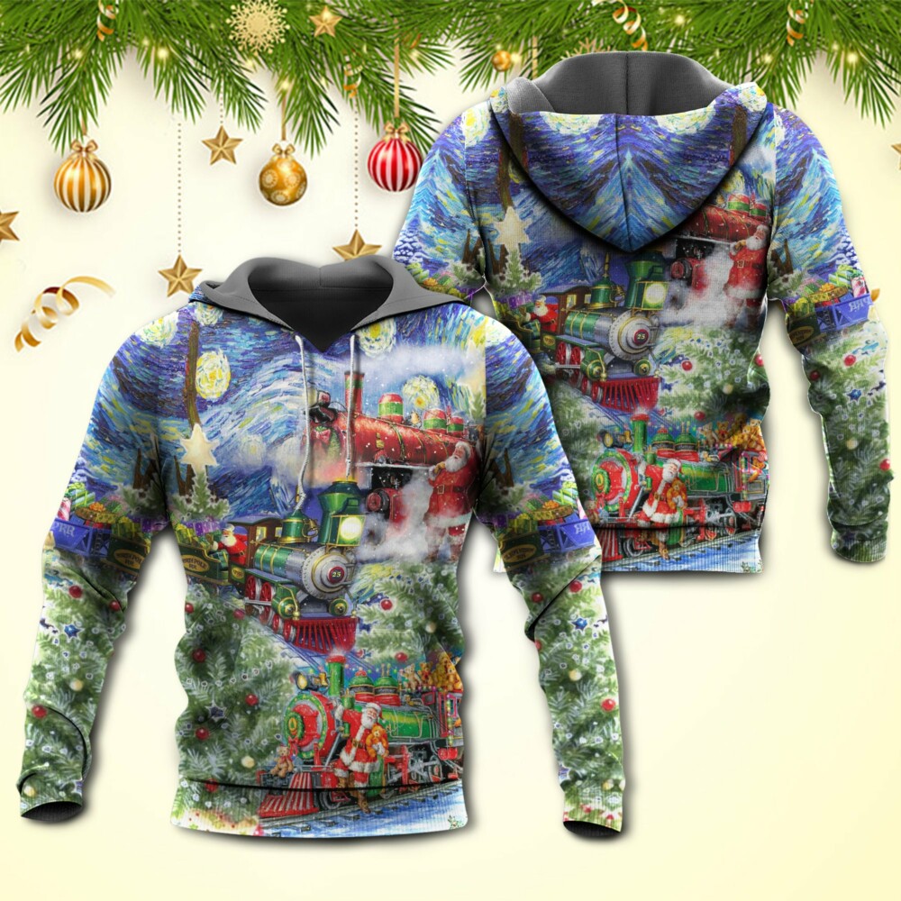 Christmas The Gift Train Arrives At The Wharf - Hoodie - Owl Ohh - Owl Ohh