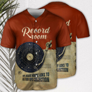 Music Retro Record Room - Baseball Jersey - Owl Ohh - Owl Ohh