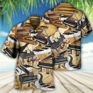 Piano Retro Art Music Lover - Hawaiian Shirt - Owl Ohh - Owl Ohh