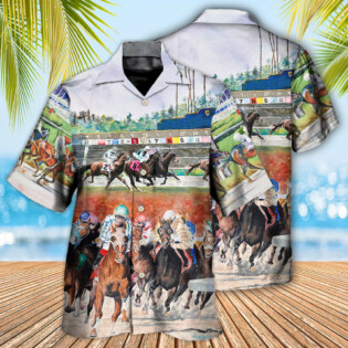 Horse Racing Wild Power - Hawaiian Shirt - Owl Ohh - Owl Ohh