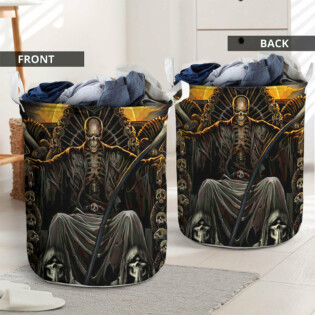 Skull Grim Reaper Dark - Laundry Basket - Owl Ohh - Owl Ohh