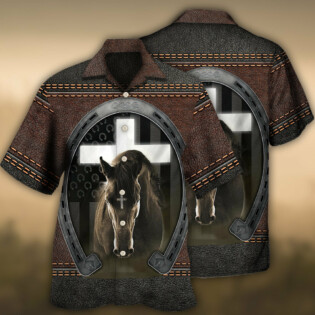 Horse Life Faith Leather Style - Hawaiian Shirt - Owl Ohh - Owl Ohh
