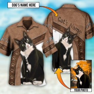 Black Cat Is My Best Friend Custom Photo - Hawaiian Shirt - Owl Ohh - Owl Ohh