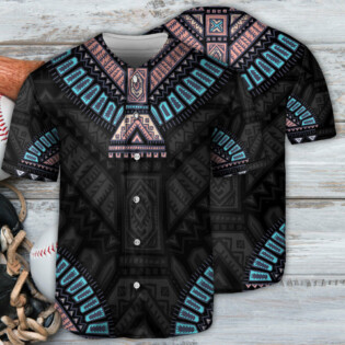 Native American Art Style - Baseball Jersey - Owl Ohh - Owl Ohh