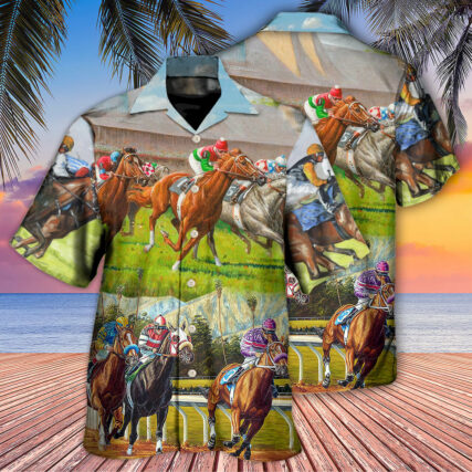 Horse Racing Don't Look Back - Hawaiian Shirt - Owl Ohh - Owl Ohh