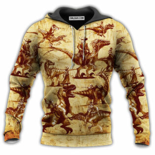 Cowboy Dinosaur Love Life In The Desert - Hoodie - Owl Ohh - Owl Ohh