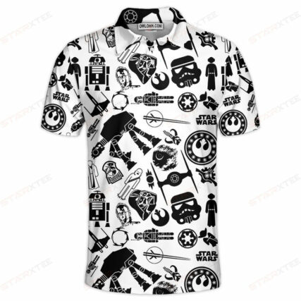 Star Wars Black and White Gift For Fans Polo Shirt