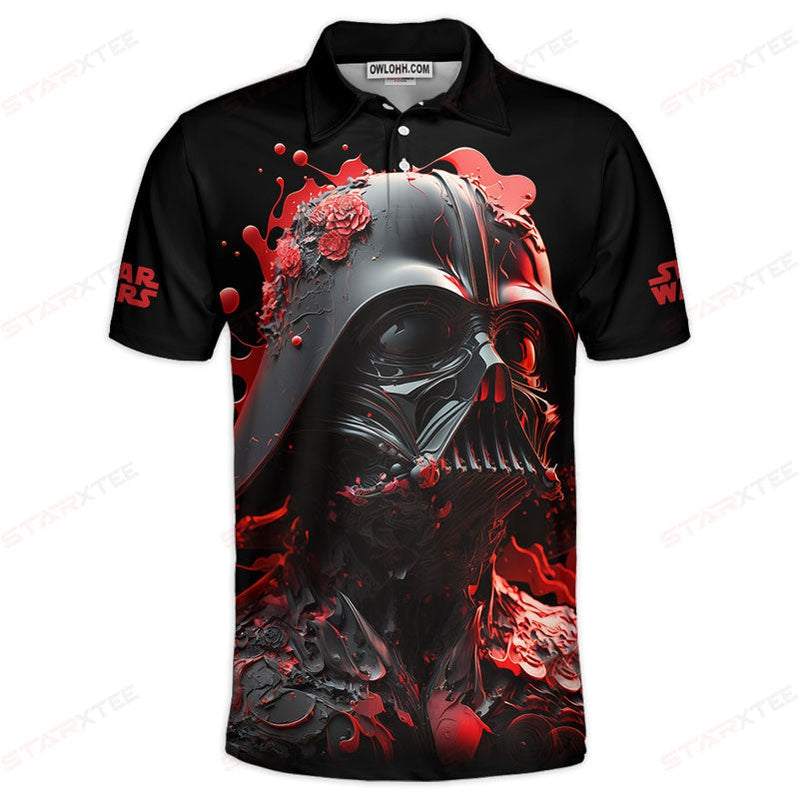 Star Wars Darth Vader Flower Red Gift For Fans Polo Shirt