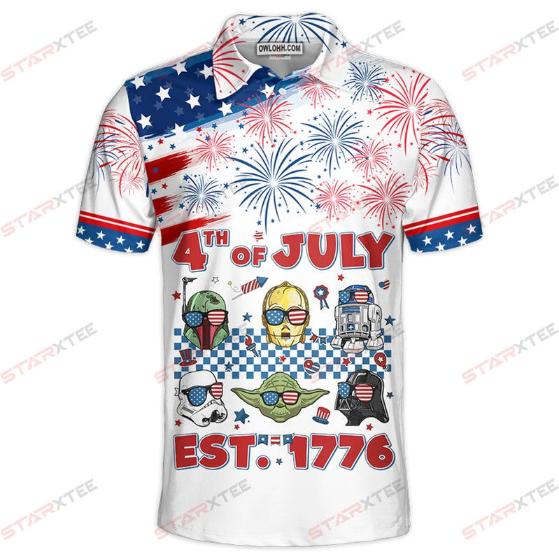 Star Wars 4th Of July Est. 1776 Gift For Fans Polo Shirt