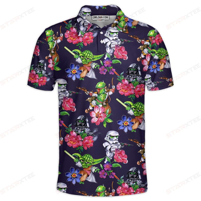Star Wars Patter Flower Gift For Fans Polo Shirt
