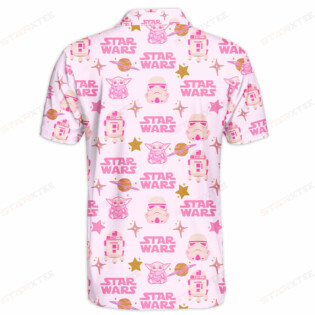 Star Wars Baby Yoda Space Pink Gift For Fans Polo Shirt