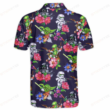 Star Wars Patter Flower Gift For Fans Polo Shirt