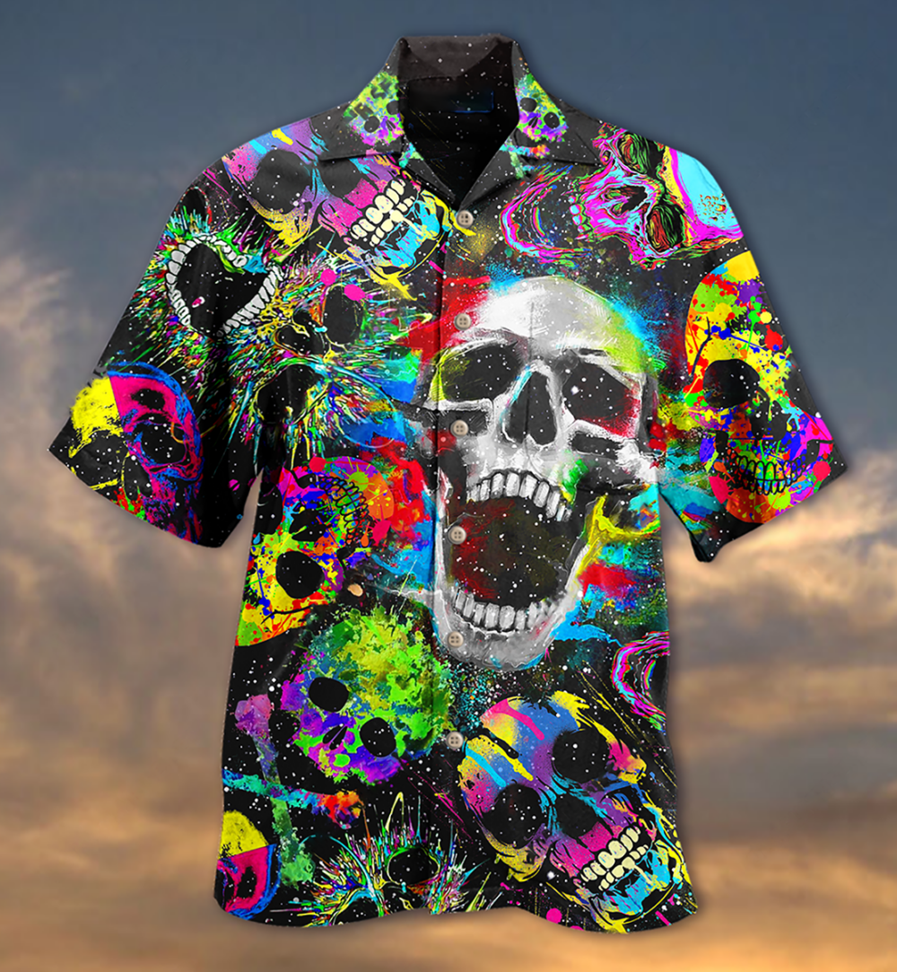Skull Scare Cool Style - Hawaiian Shirt - Owl Ohh - Owl Ohh