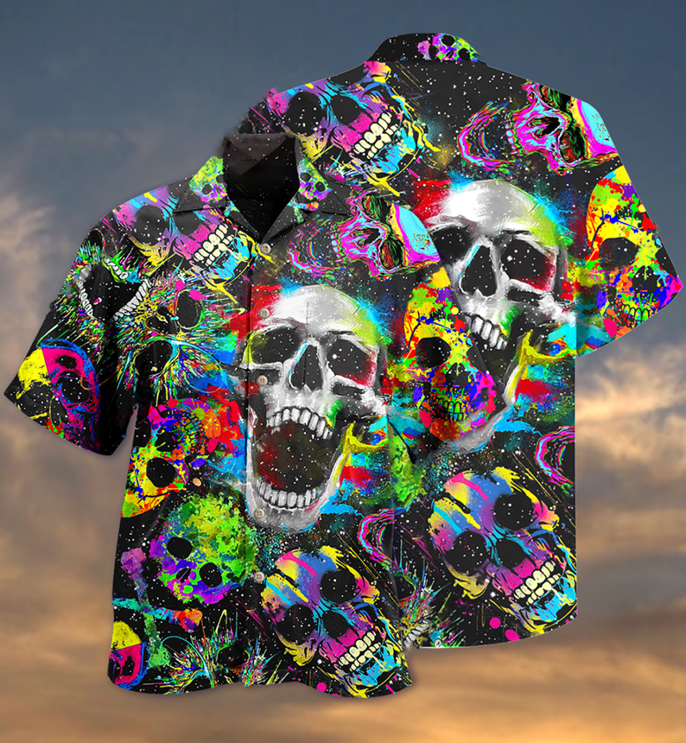 Skull Scare Cool Style - Hawaiian Shirt - Owl Ohh - Owl Ohh